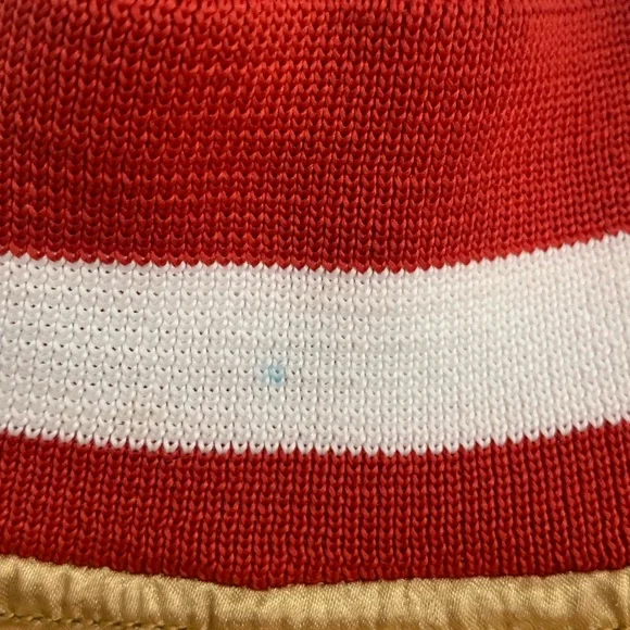 San Francisco 49ers Gold Satin Varsity Jacket with Red and White Trim - Picture 5 of 6